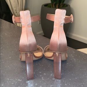 Gianvito Rossi Elias Lucite Heel Satin Sandal 37.5
